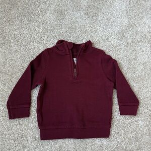 Old Navy Maroon Boys Quarter Zip Sweater